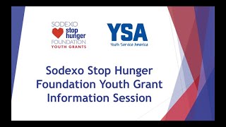 2023 Sodexo Stop Hunger Foundation Youth Grant Information Session