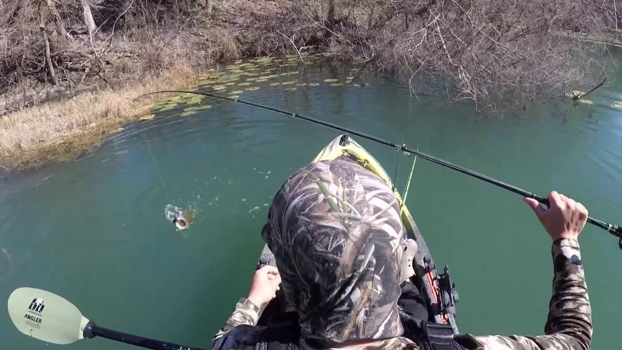 Kayak bass fishing: Triple trout swimbait