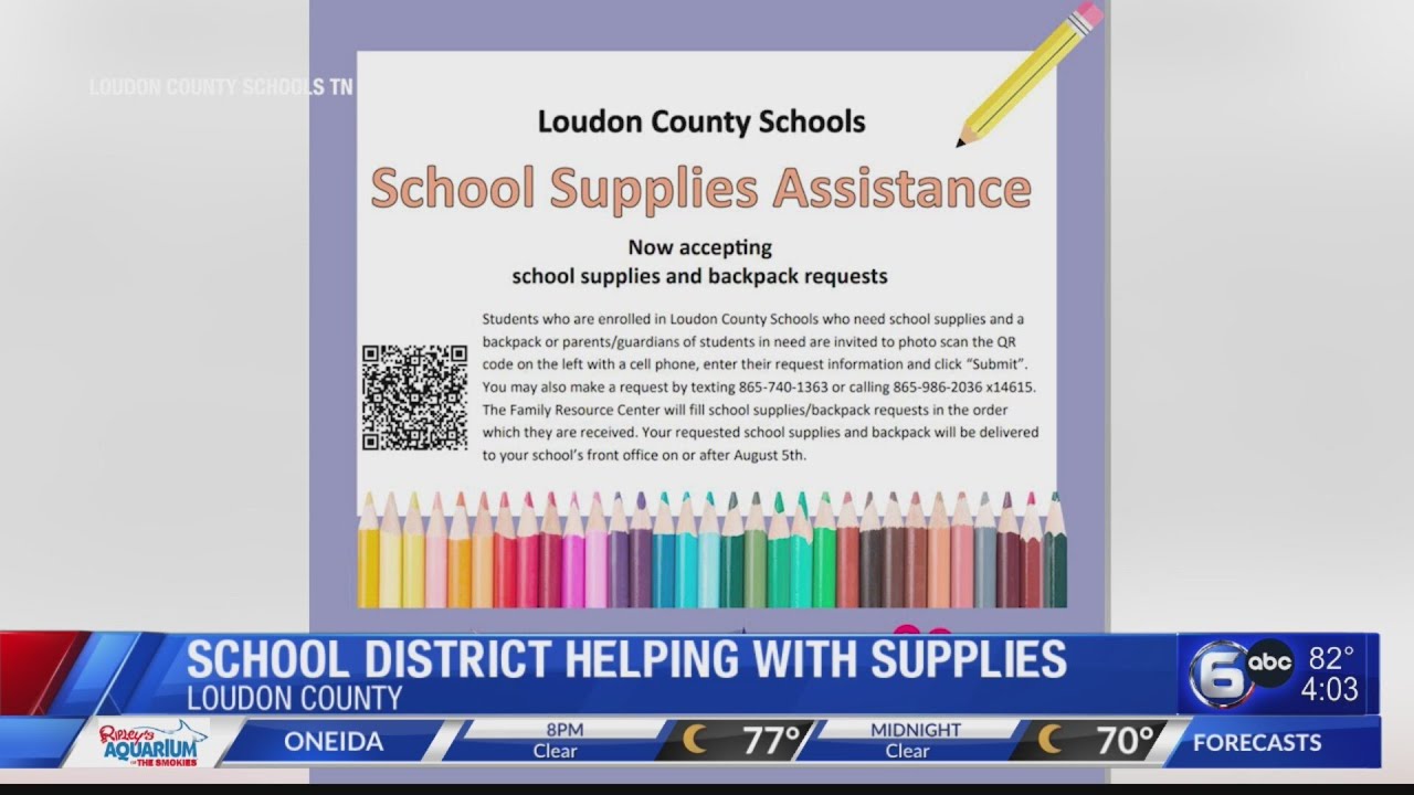 Loudon County School District helping with supplies YouTube