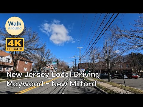 4K60 Driving - New Jersey Local Driving: Maywood - New Milford
