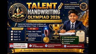 Talent Handwriting Olympiad 2026 India s Largest National Level Handwriting Competition