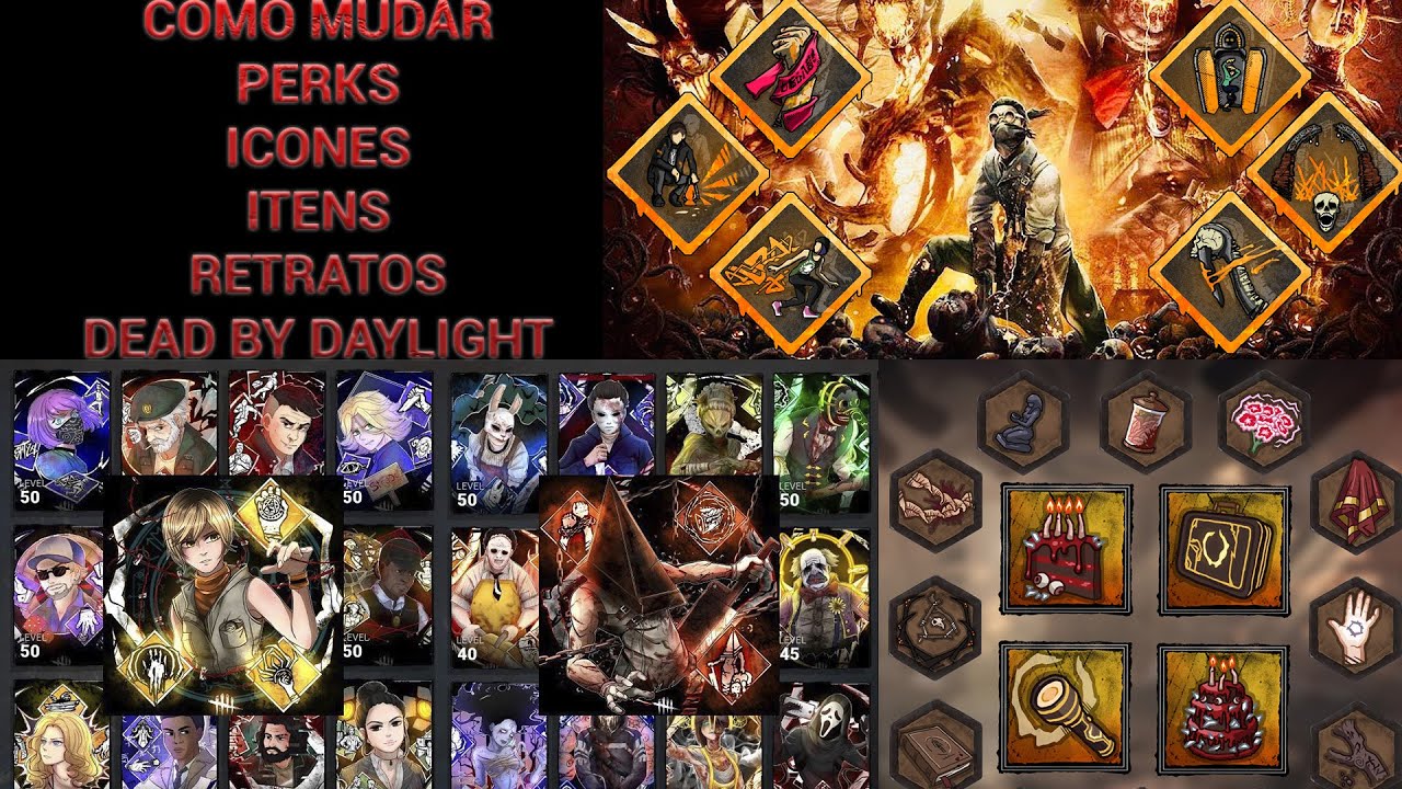 DEAD BY DAYLIGHT COMO MUDAR / PERSONALIZAR AS PERKS RETRATOS ICONES E ...