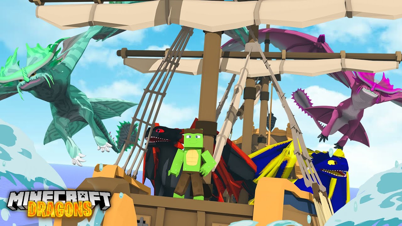 TIME TO SET SAIL TO OUR NEW DRAGON LAND! - Minecraft Dragons - YouTube