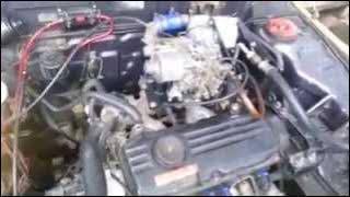 Modified Proton Iswara 4G13 1 3L Engine with Supercharger and AMR500 Carburator, boost at 0 5 bar