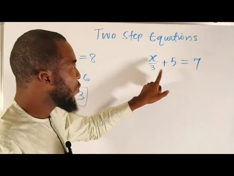 How to solve two step equations