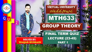 MTH633 Finalterm Quiz solution by taleemi markaz