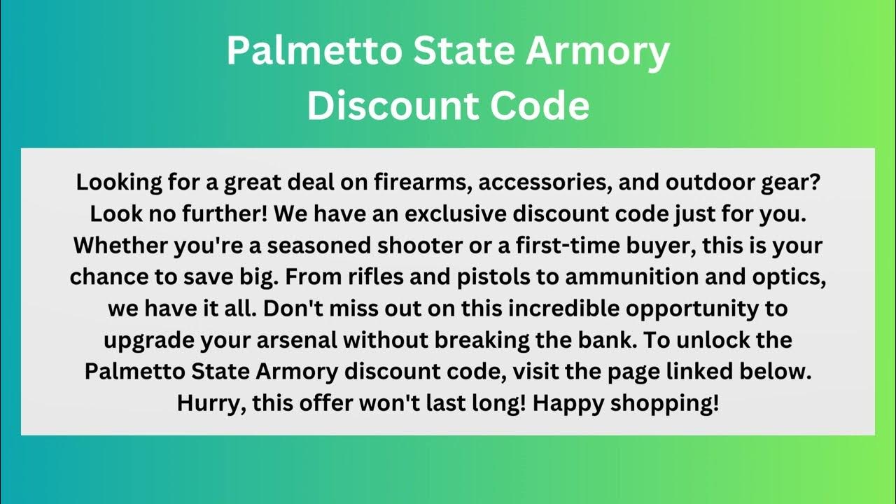 palmetto-state-armory-discount-code-2023-youtube