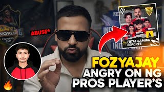 Aztec Back In TG | Fozyajay Angry On NG PROS Player's | TG vs NG PROS Controversy | #tgesports 