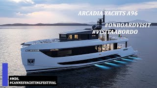 ARCADIA A96: A BORDO DEL LUSSUOSISSIMO 30 METRI ITALIANO AL CANNES YACHTING FESTIVAL 2023 | REPORT