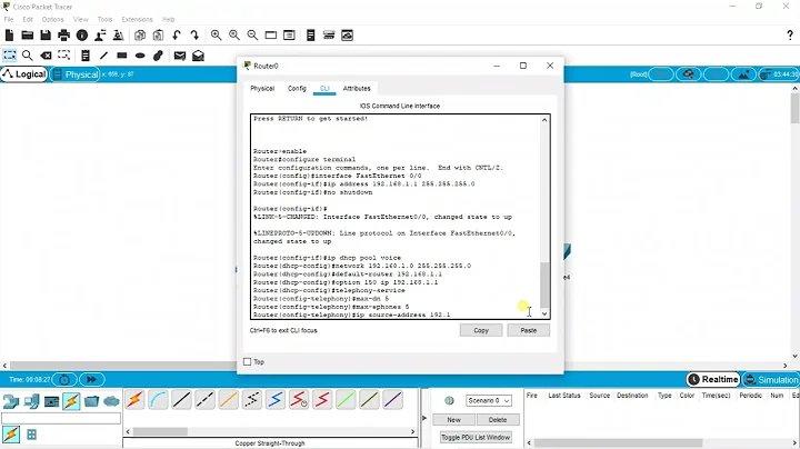 VoIP configuration using CISCO packet tracer
