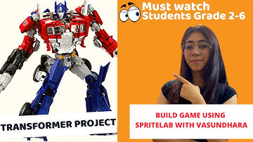 Code.org Tutorial with Vasundhara Sharma | Sprite Lab | Transformer Project | Coding Blocks Junior