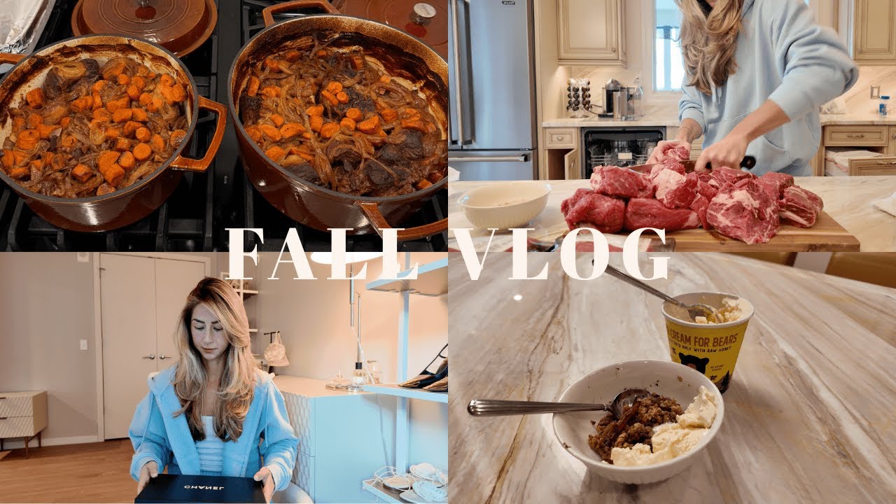Cozy Fall Vlog: Chanel unboxing, slow-cooked BBQ roast recipe, and hosting Friendsgiving