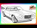 Coloring 1970 Chevrolet Camaro RS | Detailed Coloring Process