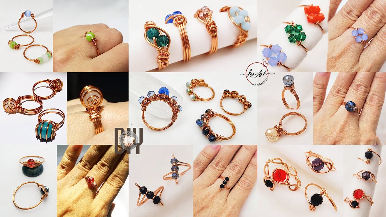 Jewelry making for beginners | simple rings use copper wire and beads