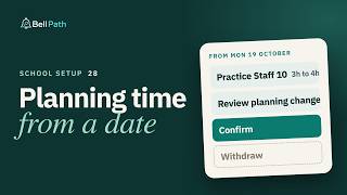 Schedule a future planning-time change | Bell Path