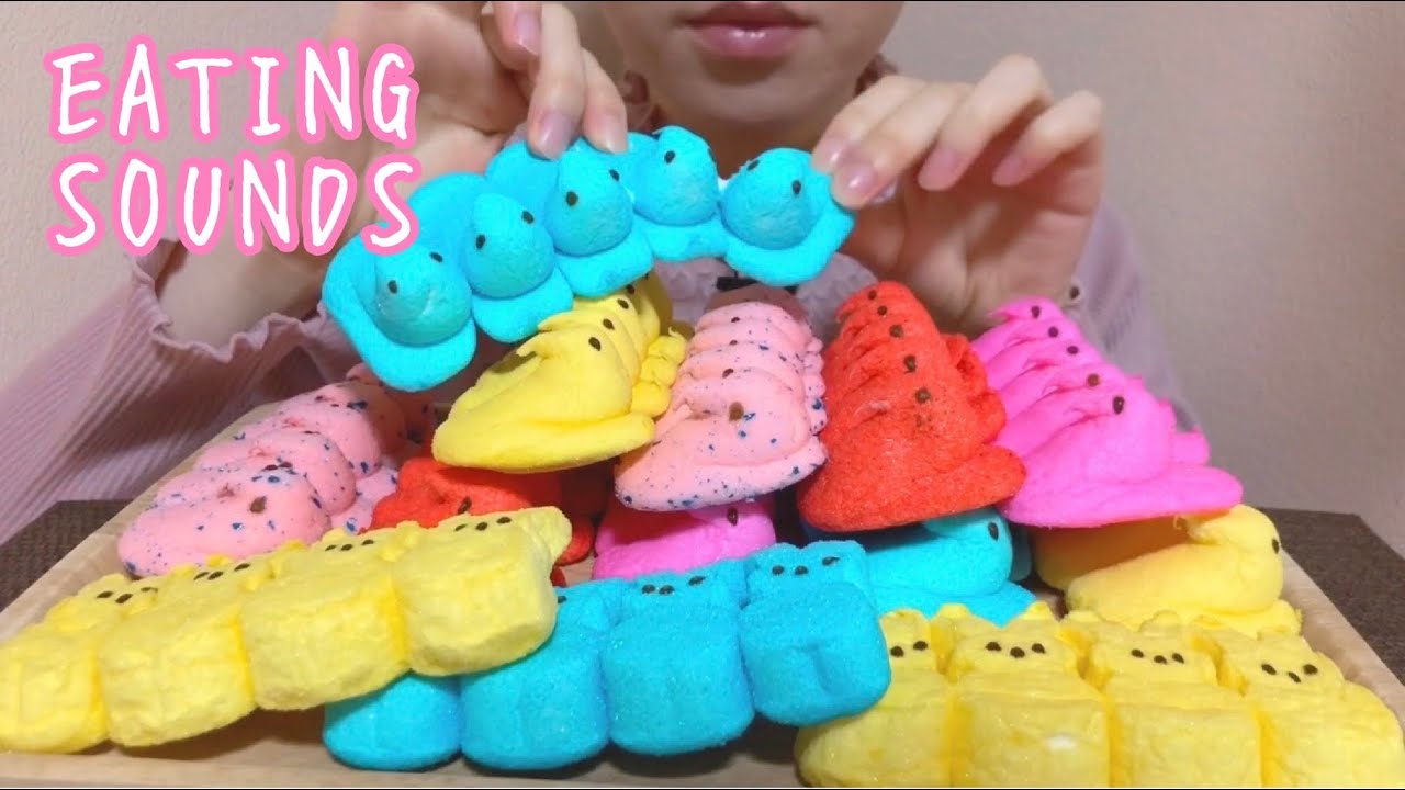 《Eating sounds》マシュマロ!Peeps marshmallow party!