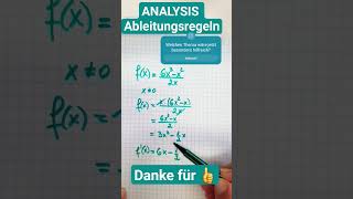 QUOTIENTENREGEL VERMEIDEN: EIN BEISPIEL #youtubeshorts #students #abi  #maths #ableitung #analysis