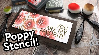 Quick & Easy Slimline Card - Ink Blending & Stencil