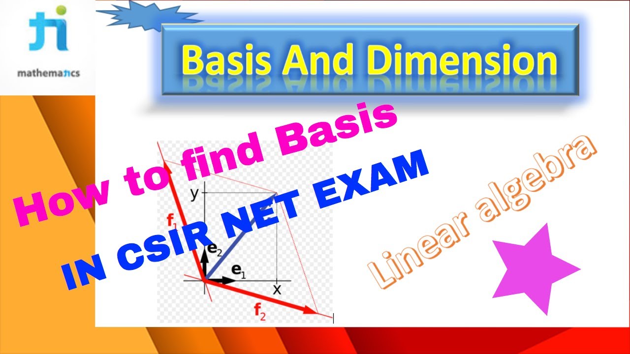 TRICKS FOR FINDING A BASIS OF A VECTOR SPACE IN CSIR NET EXAM/Concept ...