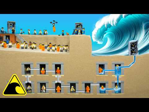 Tsunami Floods Super Max Prison - Lego City Flood Disaster