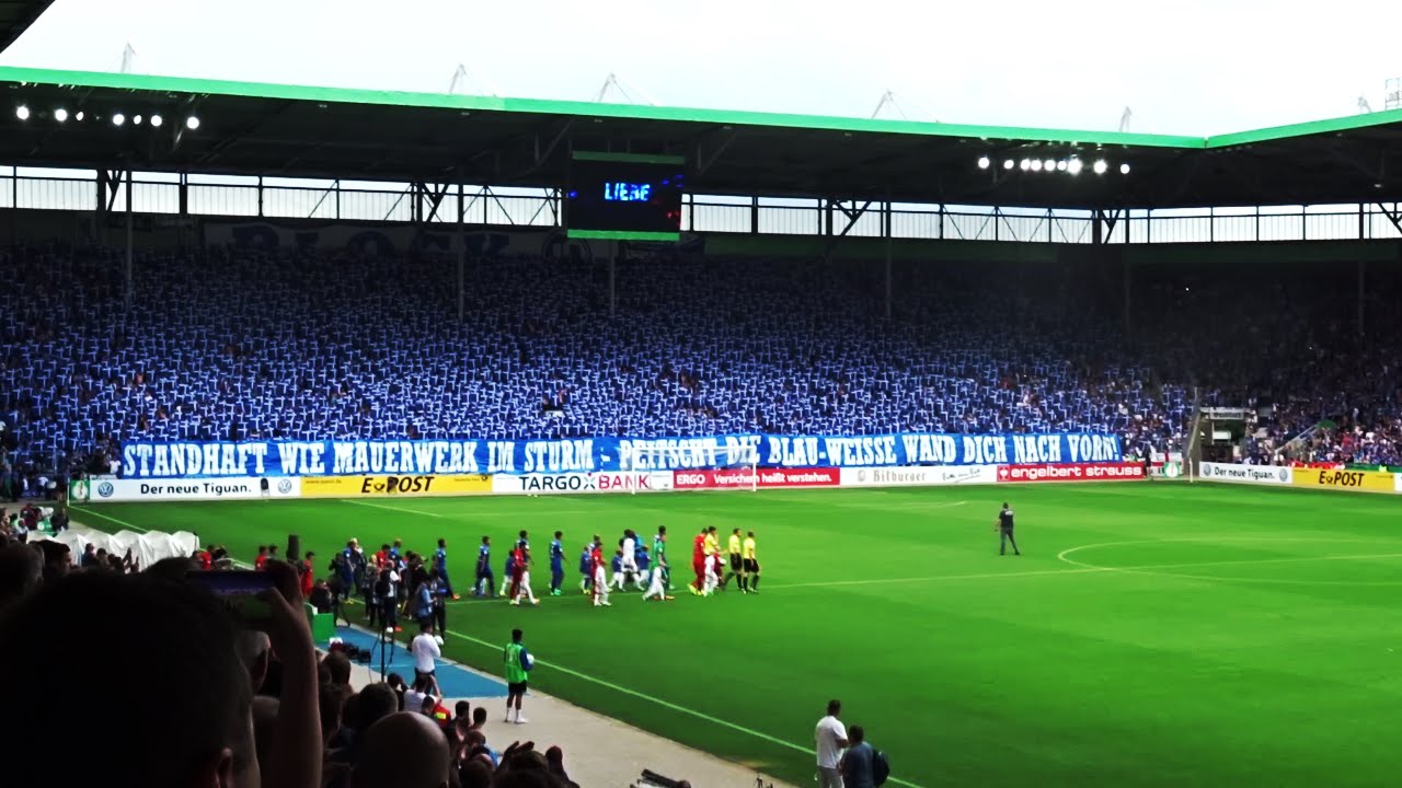 1.FC Magdeburg - Eintracht Frankfurt Choreo, Pyro, Support DFB Pokal 21.08.2016