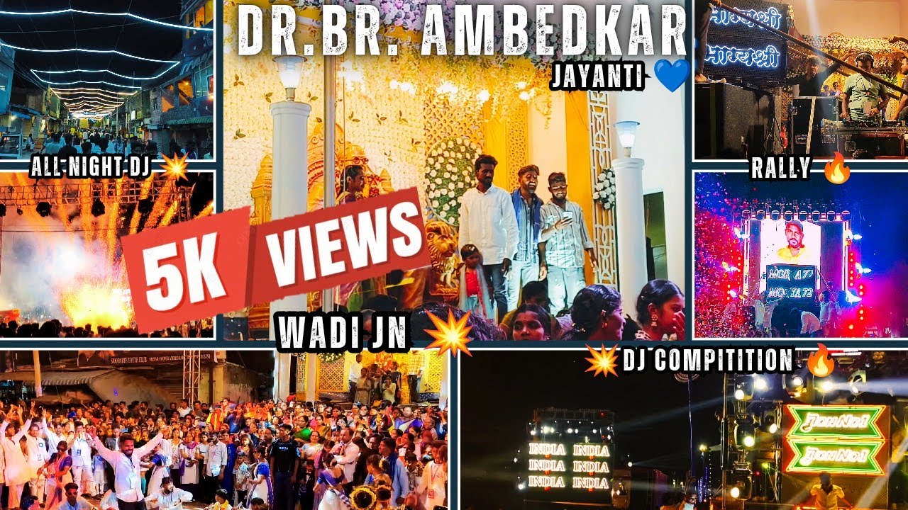 Biggest DJ Rally🔥on Dr.BR.Ambedkar Jayanti💙Wadi jn 🚩#Don no1💥 #India🔥 #ambedkar #bhimjayanti #dj