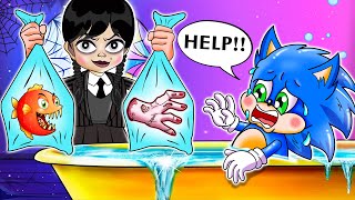 Wednesday Addams Thing Change And Bb Sonic - Bad Rouger Harm Sonic Family - Sonic The Hedgehog