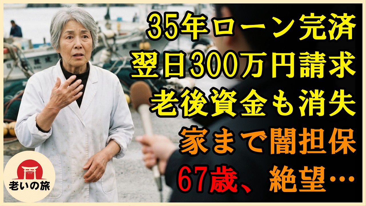 ローンを完済した翌朝、ポストに赤い封筒が入っていた。管理組合からの臨時総会の通知。開けてみると、特別徴収300万円、管理費は4倍に。35年かけて手に入れた家が、たった一枚の書類で一瞬にして揺らぎ始めた。夫の次郎は言った。「おかしいだろう」。でも誰も耳を貸さない。息子に助けを求めたら、泣きながら逆に300万円を貸してくれと言われた。夫は黙って家を担保に入れ、契約書には理事長の名前があった。私が...