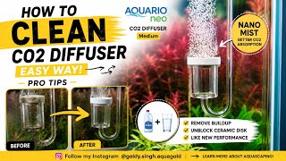 How to Clean CO2 Diffuser easy way - Aquario neo (M) co2 diffuser 
