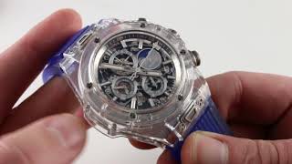 Preowned Hublot Big Bang Unico Perpetual Calendar Sapphire 406sx0120rt Luxury Watch Review