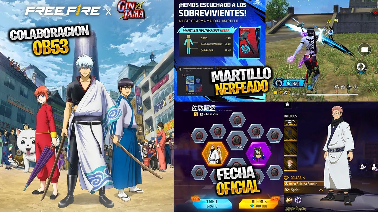OB53 FILTRADA NUEVA COLABORACIÓN GINTAMA NERFEAN EL MARTILLO RULETA GROZA Y SUKUNA & MAS NOVEDADES