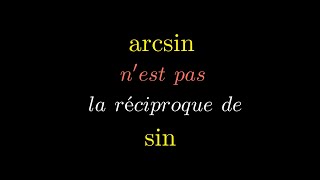 Trigocomplexes - La Fonction Arcsinus Mpsi, Pcsi, Fac