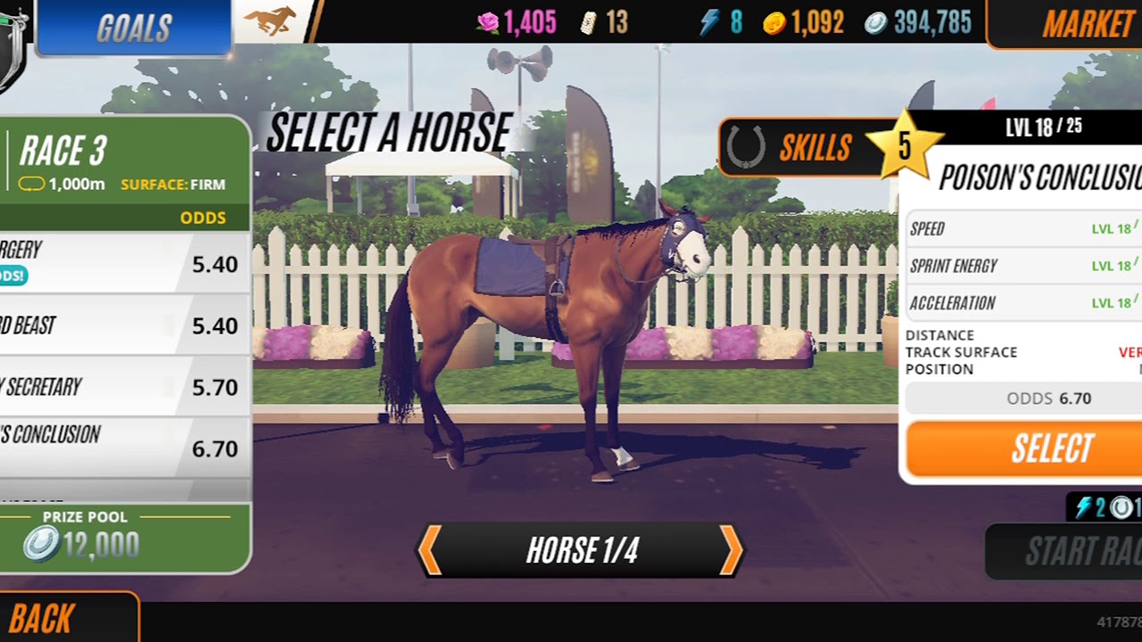 Rival stars horse racing tier9, 5stars, level 18, UNDER ODDS YouTube