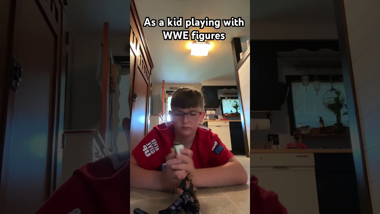 As a kid playing with WWE figures