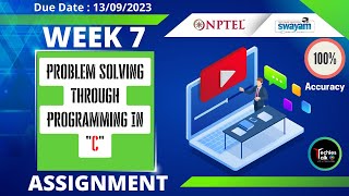 NPTEL Problem Solving Through Programming In C Week-7 Quiz Assignment Solution | July 2023 #nptel