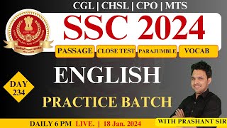 SSC English Daily Practice Course for Grammar Vocab and Passage Cloze Tests Class 234