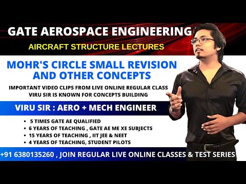 aircraft structure lecture | GATE AEROSPACE ENGINEERING | mohr circle important revision not full