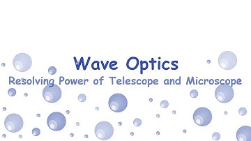 Wave Optics - Resolving Power of Telescope and Microscope