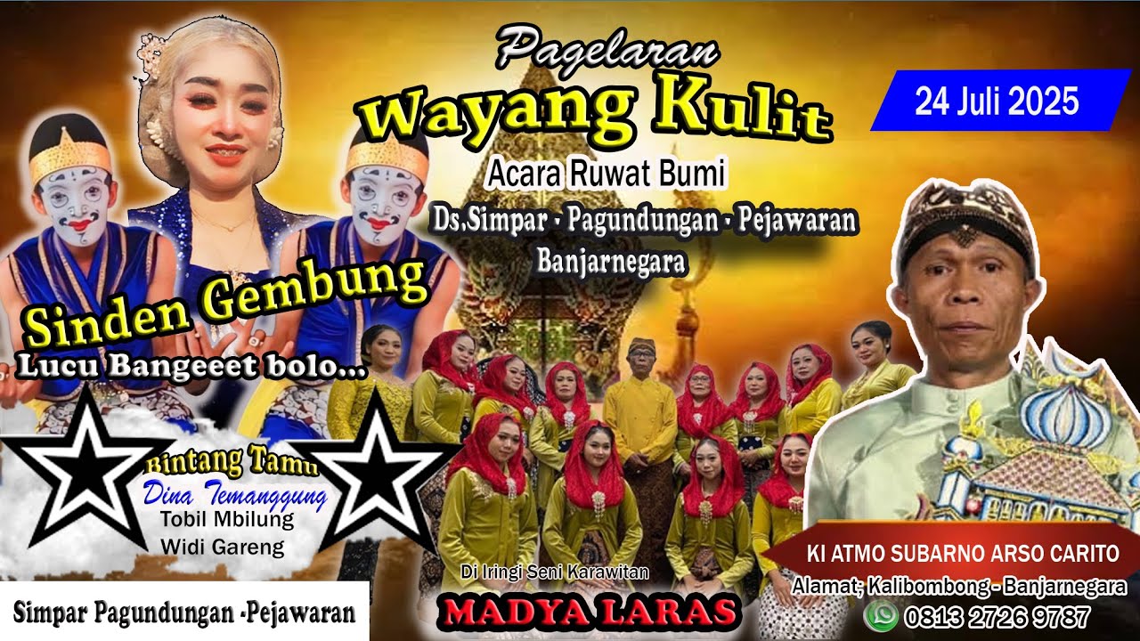🔴Live WAYANG KULIT   Ds.Simpar Pagundungan Pejawaran Banjarnegara  Dalang ATMO SUBARNO