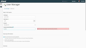cPanel Tutorial   How to create a Subaccount user