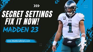 Secret Defense Settings FIX YOUR SETTINGS NOW Madden 23