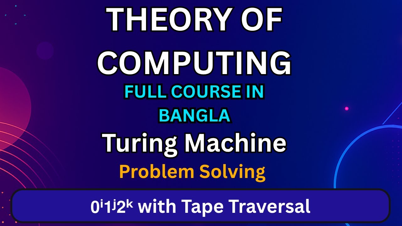 Turing Machine for 0ⁱ1ʲk² (where k = i × j) | Step-by-Step Problem ...