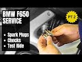 BMW F650 Service Part 2 - Spark Plugs, Checks &amp; Test Ride