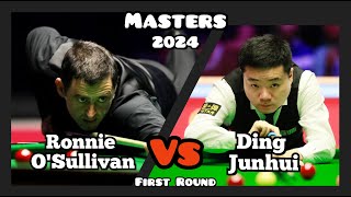 Ronnie O'Sullivan vs Ding Junhui  Masters Snooker 2024  First Round Live