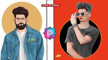 Picsart Portrait cartoon Photo Editing Tutorial | picsart portrait Logo Editing | Vecter Art Editing