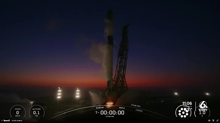 Falcon 9 rocket launches from Vandenberg Space Force Base on Monday night