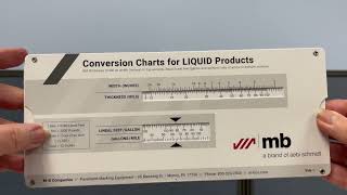 M-B Companies Dry/Liquid Conversion Slide Chart by American Slide Chart | Perrygraf
