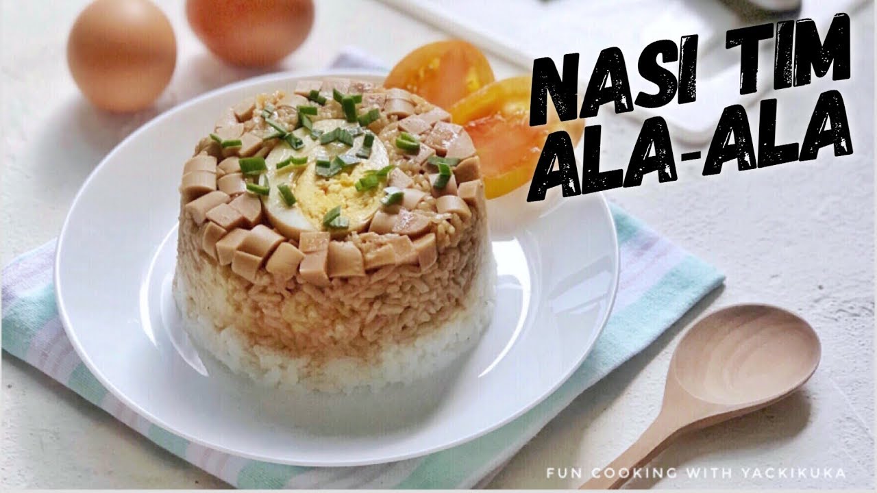 NASI TIM ALA2 #alarestodiakhirbulan * SIMPLE CHICKEN STEAM RICE - YouTube