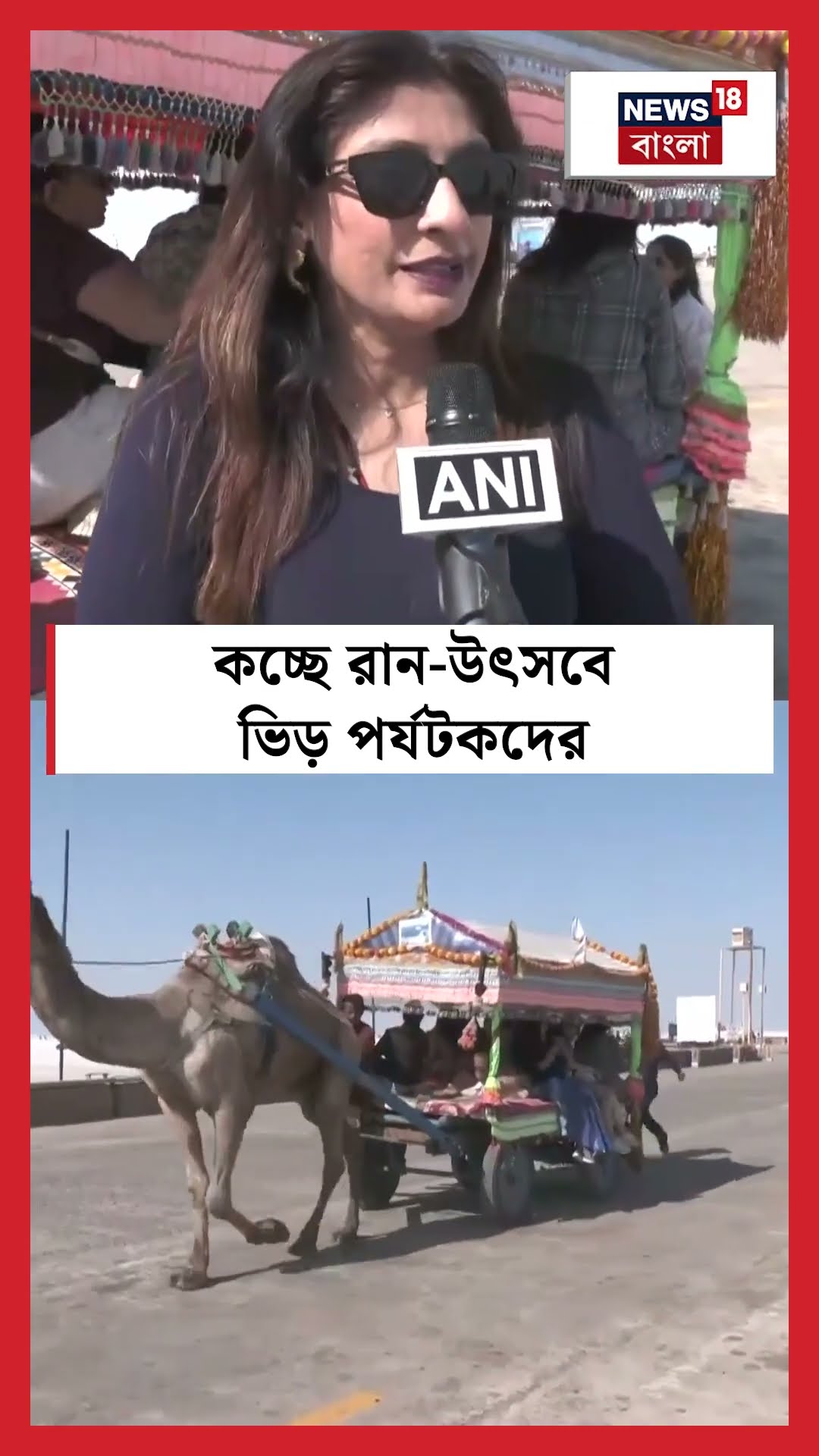 Gujarat এর Kutch এ ‘Rann Utsav’ উৎসবে ভিড় পর্যটকদের | N18S #shorts
