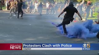 Peaceful Protest In East Bay Suburb Of Clayton Ends With Clashing, Tear Gas
